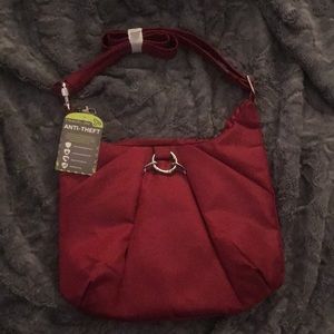 Vibrant Red Travelon Crossbody Bag!